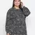Dope black floral print plus szie women top