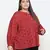 Valentine Red Schiffli embroidery plus size women top