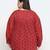 Valentine Red Schiffli embroidery plus size women top