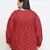 Valentine Red Schiffli embroidery plus size women top