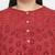 Valentine Red Schiffli embroidery plus size women top
