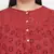 Valentine Red Schiffli embroidery plus size women top