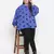 Blaze blue polka print plus size women top