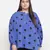 Blaze blue polka print plus size women top