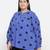 Blaze blue polka print plus size women top