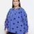 Blaze blue polka print plus size women top