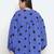 Blaze blue polka print plus size women top