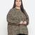 Leopard print plus size women top