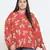 Mix of colors floral print pluss size women top