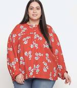 Mix of colors floral print pluss size women top