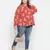 Mix of colors floral print pluss size women top