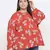 Mix of colors floral print pluss size women top