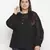 Sharp Balck Schiffli embroidery plus size women top