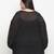 Sharp Balck Schiffli embroidery plus size women top