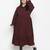 Runway solid wine stylish plus szie women dress