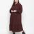 Runway solid wine stylish plus szie women dress