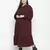 Runway solid wine stylish plus szie women dress