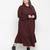 Runway solid wine stylish plus szie women dress