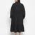 High class solid black plus size women dress