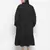 High class solid black plus size women dress