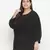 Panaro Solid black plus size women top