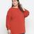 Bronza solid rusted plus size women top