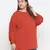 Bronza solid rusted plus size women top