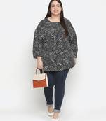 Embargo balck animal print plus size women top
