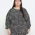 Embargo balck animal print plus size women top
