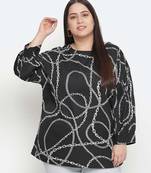 String Pattern print plus size women top
