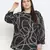 String Pattern print plus size women top