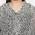 Diamond Grey animal print pleated neck tie knot plus size women top
