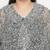 Diamond Grey animal print pleated neck tie knot plus size women top