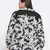 Black & white floral prin t plus size women shirt