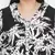 Black & white floral prin t plus size women shirt