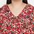 Gorgeous red floral print plus size women shirt
