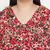 Gorgeous red floral print plus size women shirt