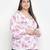Full of love light pink floral print plus size women shirt