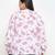 Full of love light pink floral print plus size women shirt