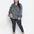 Muffin Blue floral print stylish plus size women top