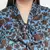 Muffin Blue floral print stylish plus size women top