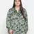 Seemly green  floral print stylish plus size women top