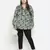 Seemly green  floral print stylish plus size women top