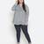 Doring check print stylish plus size women top