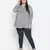 Doring check print stylish plus size women top