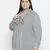 Doring check print stylish plus size women top