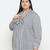 Doring check print stylish plus size women top