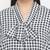 Doring check print stylish plus size women top