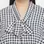 Doring check print stylish plus size women top
