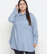 Fashable polka print women plus size shirt